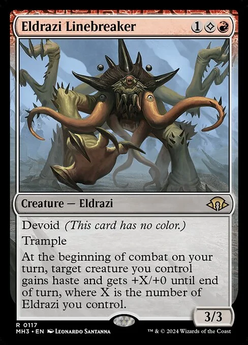 Eldrazi Linebreaker, carta Magic di tipo Creature — Eldrazi illustrata da Leonardo Santanna