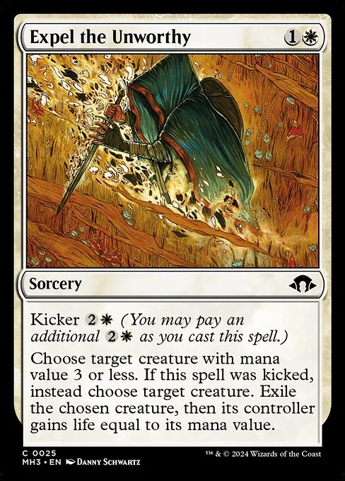 Expel the Unworthy, carta Magic di tipo Sorcery illustrata da Danny Schwartz