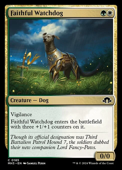Faithful Watchdog, carta Magic di tipo Creature — Dog illustrata da Samuel Perin