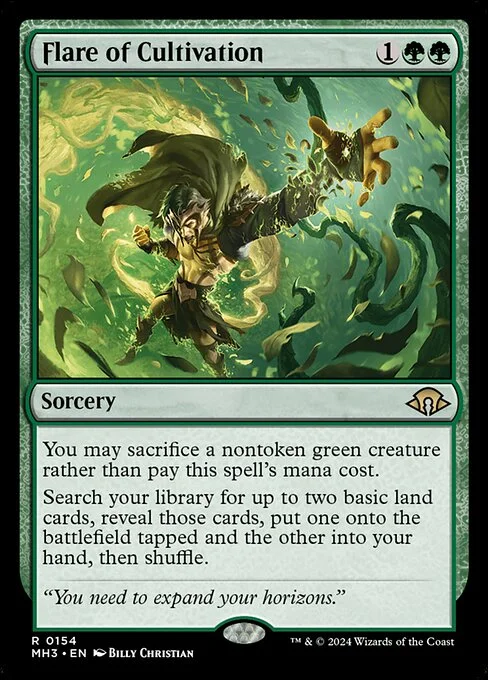 Flare of Cultivation, carta Magic di tipo Sorcery illustrata da Billy Christian