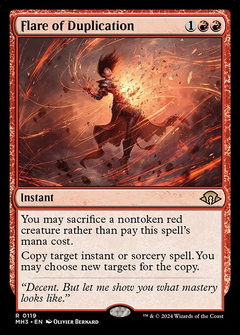 Flare of Duplication, carta Magic di tipo Instant illustrata da Olivier Bernard