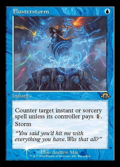 Flusterstorm, carta Magic di tipo Instant illustrata da Andrew Mar