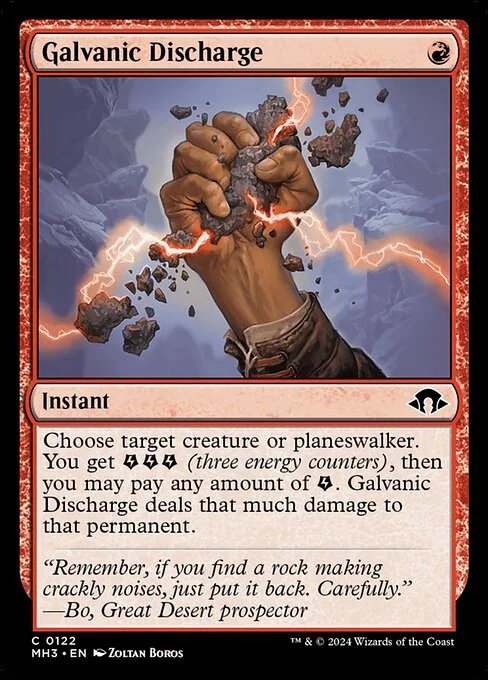 Galvanic Discharge, carta Magic di tipo Instant illustrata da Zoltan Boros
