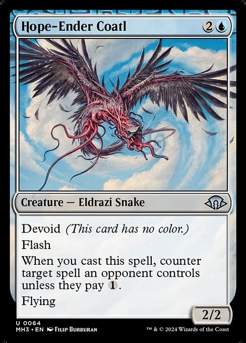 Hope-Ender Coatl, carta Magic di tipo Creature — Eldrazi Snake illustrata da Filip Burburan