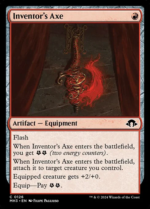Inventor's Axe, carta Magic di tipo Artifact — Equipment illustrata da Filipe Pagliuso