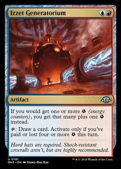 Izzet Generatorium, carta Magic di tipo Artifact illustrata da Yeong-Hao Han
