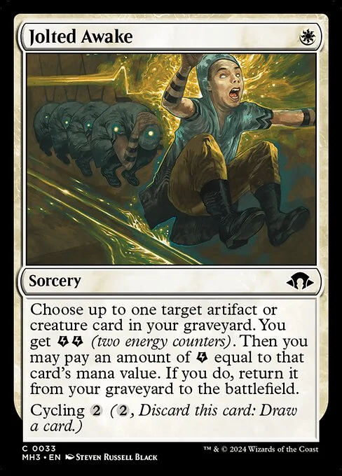 Jolted Awake, carta Magic di tipo Sorcery illustrata da Steven Russell Black