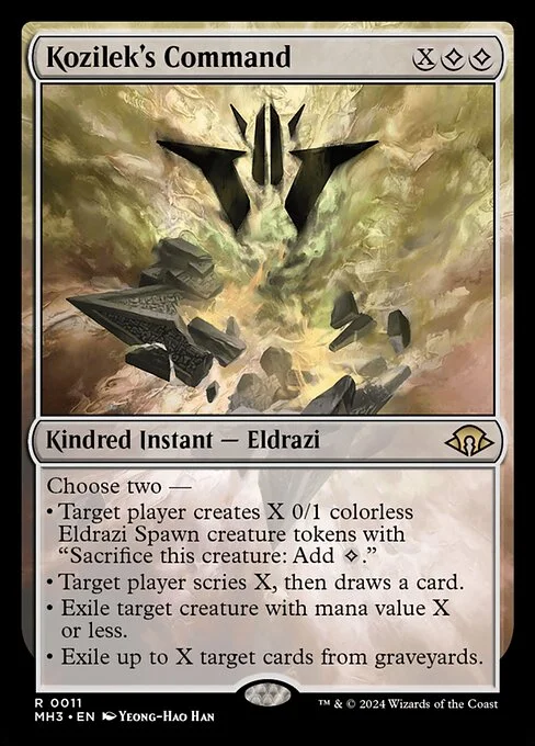 Kozilek's Command, carta Magic di tipo Kindred Instant — Eldrazi illustrata da Yeong-Hao Han