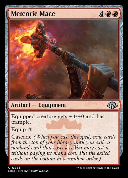 Meteoric Mace, carta Magic di tipo Artifact — Equipment illustrata da Randy Vargas