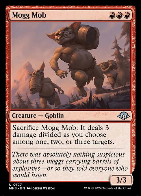 Mogg Mob, carta Magic di tipo Creature — Goblin illustrata da Joseph Weston