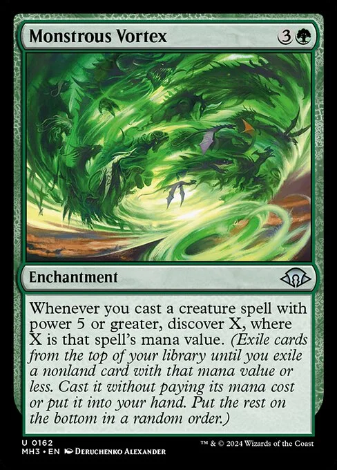 Monstrous Vortex, carta Magic di tipo Enchantment illustrata da Deruchenko Alexander