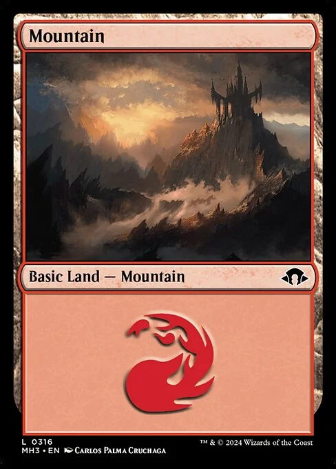 Mountain, carta Magic di tipo Basic Land — Mountain illustrata da Carlos Palma Cruchaga