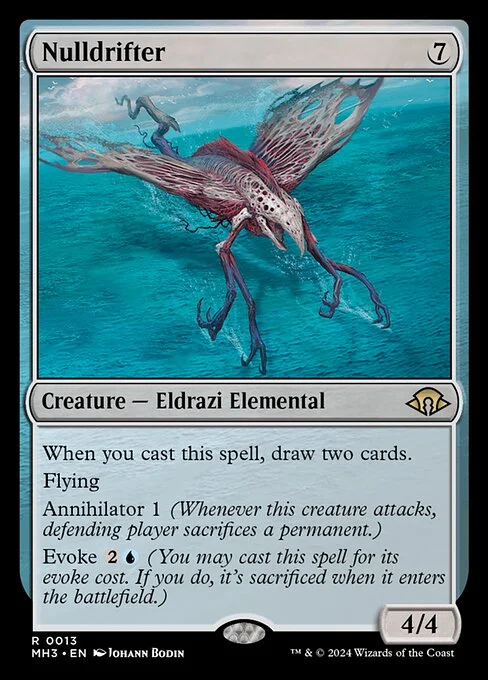 Nulldrifter, carta Magic di tipo Creature — Eldrazi Elemental illustrata da Johann Bodin