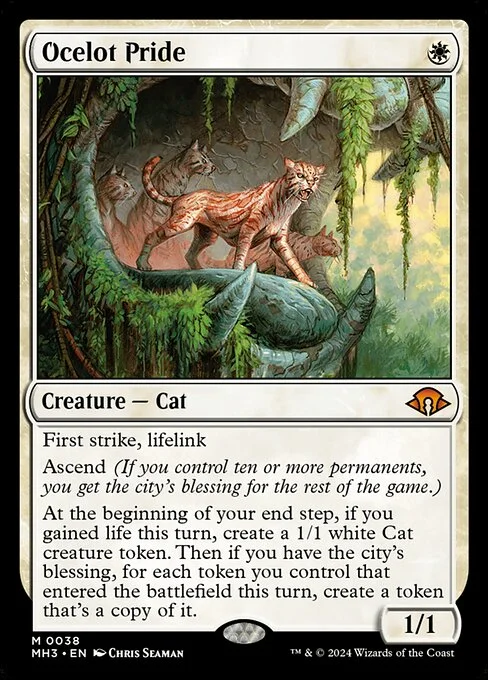 Ocelot Pride, carta Magic di tipo Creature — Cat illustrata da Chris Seaman