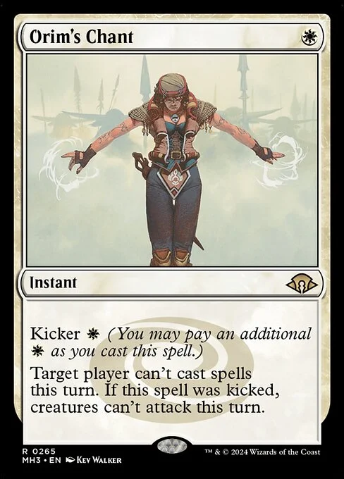 Orim's Chant, carta Magic di tipo Instant illustrata da Kev Walker