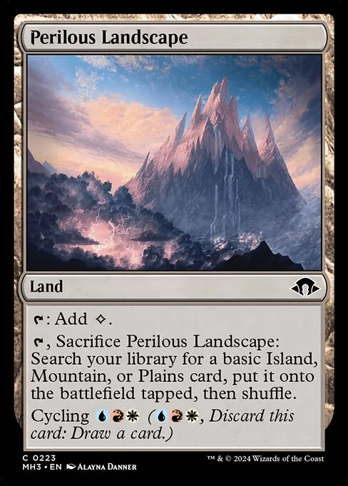 Perilous Landscape, carta Magic di tipo Land illustrata da Alayna Danner