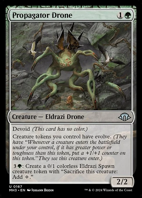 Propagator Drone, carta Magic di tipo Creature — Eldrazi Drone illustrata da Johann Bodin