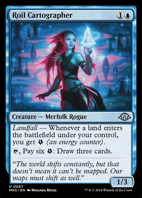 Roil Cartographer, carta Magic di tipo Creature — Merfolk Rogue illustrata da Miranda Meeks