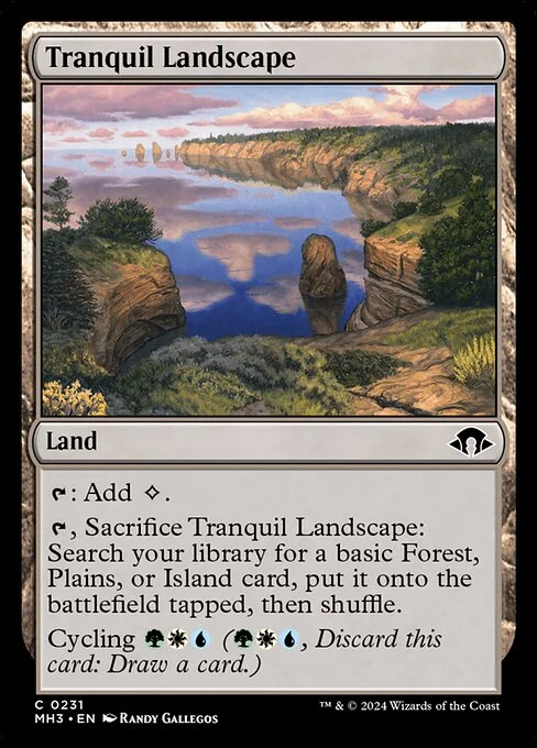 Tranquil Landscape, carta Magic di tipo Land illustrata da Randy Gallegos