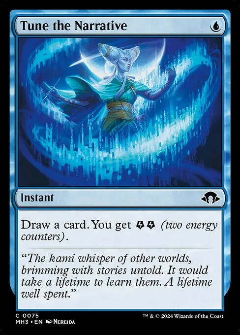 Tune the Narrative, carta Magic di tipo Instant illustrata da Nereida