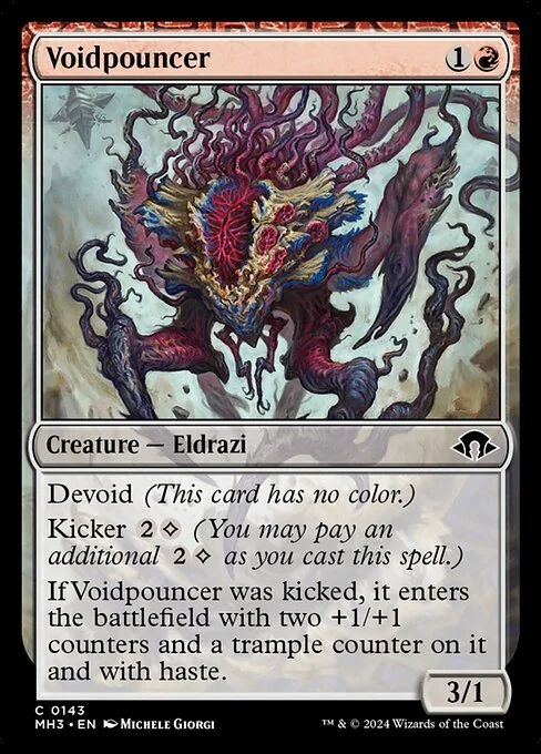 Voidpouncer, carta Magic di tipo Creature — Eldrazi illustrata da Michele Giorgi
