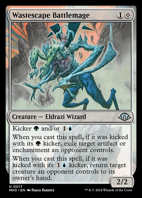Wastescape Battlemage, carta Magic di tipo Creature — Eldrazi Wizard illustrata da Paolo Parente