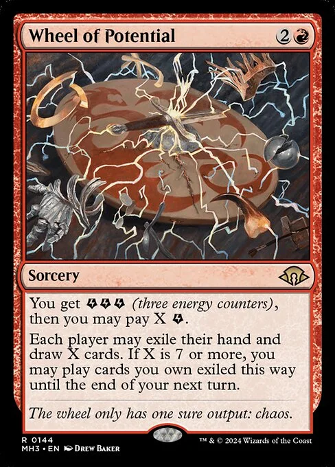 Wheel of Potential, carta Magic di tipo Sorcery illustrata da Drew Baker