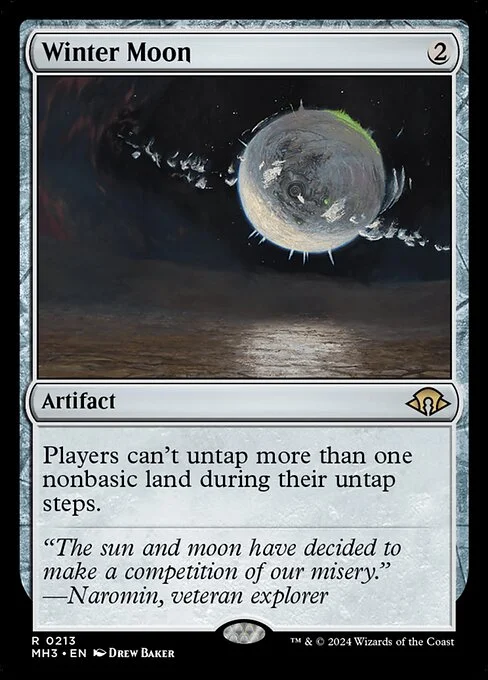 Winter Moon, carta Magic di tipo Artifact illustrata da Drew Baker