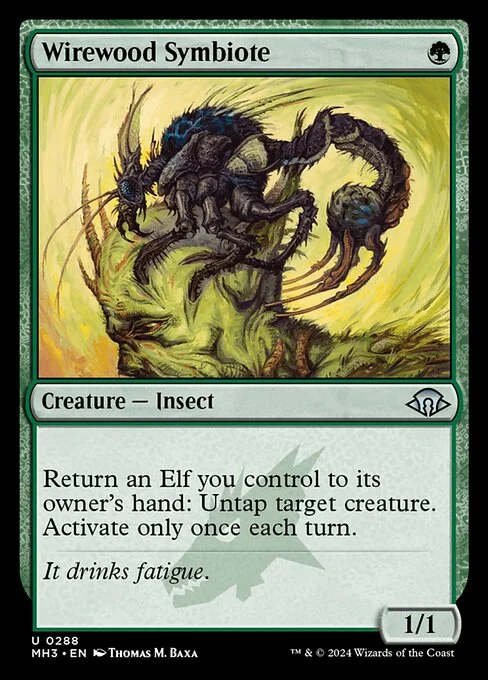 Wirewood Symbiote, carta Magic di tipo Creature — Insect illustrata da Thomas M. Baxa