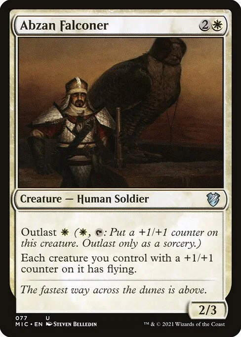 Abzan Falconer, carta Magic di tipo Creature — Human Soldier illustrata da Steven Belledin