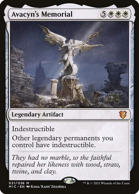 Avacyn's Memorial, carta Magic di tipo Legendary Artifact illustrata da Kasia 'Kafis' Zielińska
