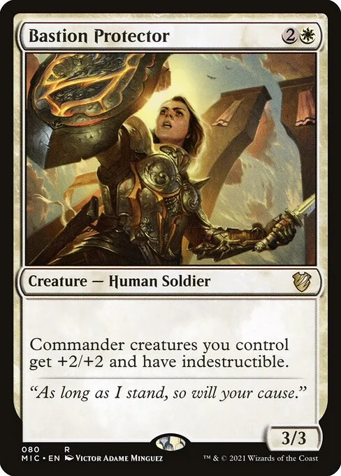 Bastion Protector, carta Magic di tipo Creature — Human Soldier illustrata da Victor Adame Minguez