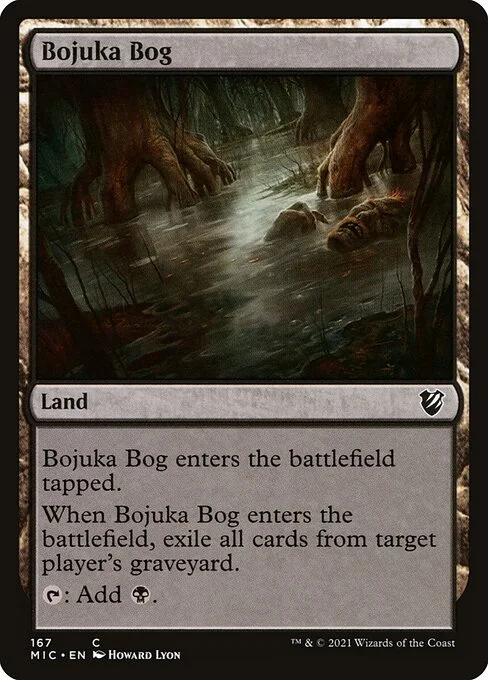 Bojuka Bog, carta Magic di tipo Land illustrata da Howard Lyon