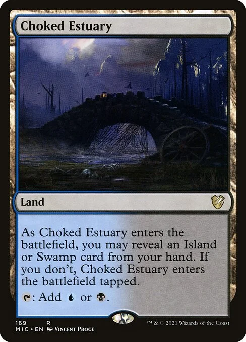 Choked Estuary, carta Magic di tipo Land illustrata da Vincent Proce