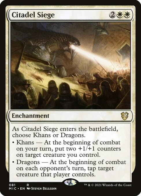 Citadel Siege, carta Magic di tipo Enchantment illustrata da Steven Belledin