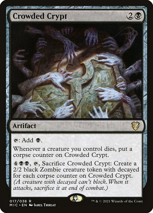 Crowded Crypt, carta Magic di tipo Artifact illustrata da Jarel Threat