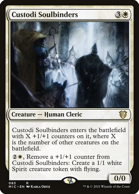 Custodi Soulbinders, carta Magic di tipo Creature — Human Cleric illustrata da Karla Ortiz