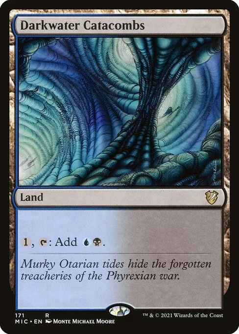 Darkwater Catacombs, carta Magic di tipo Land illustrata da Monte Michael Moore