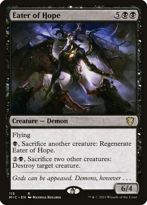Eater of Hope, carta Magic di tipo Creature — Demon illustrata da Mathias Kollros