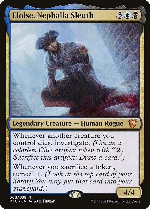 Eloise, Nephalia Sleuth, carta Magic di tipo Legendary Creature — Human Rogue illustrata da Jarel Threat