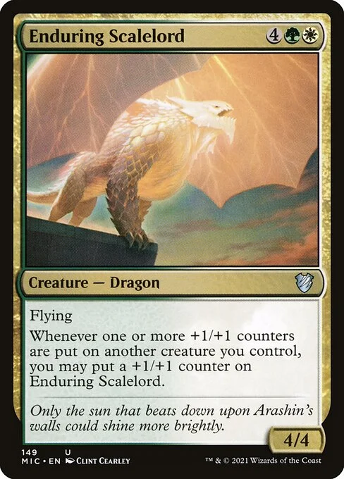 Enduring Scalelord, carta Magic di tipo Creature — Dragon illustrata da Clint Cearley