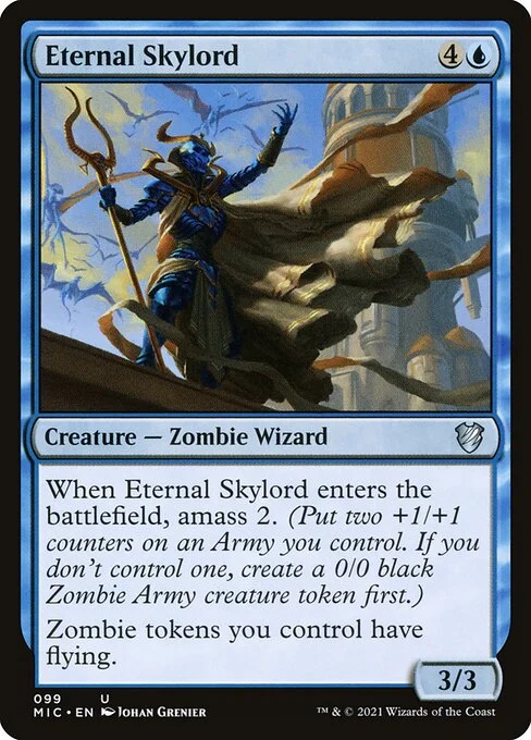 Eternal Skylord, carta Magic di tipo Creature — Zombie Wizard illustrata da Johan Grenier