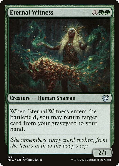 Eternal Witness, carta Magic di tipo Creature — Human Shaman illustrata da Chris Rahn