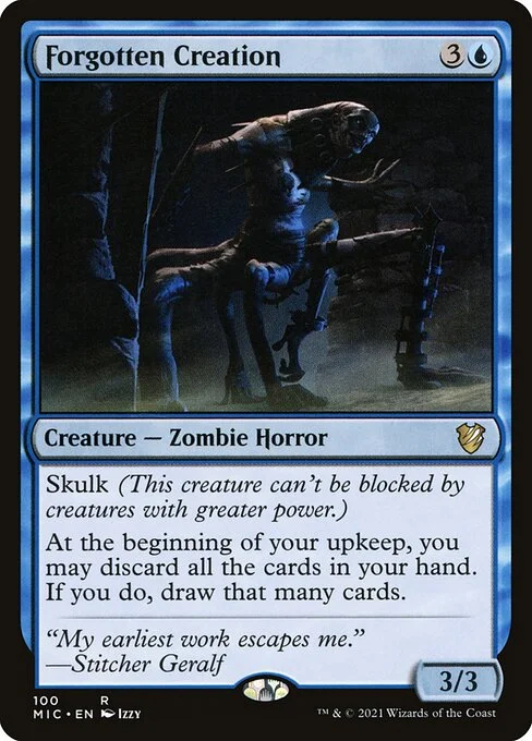 Forgotten Creation, carta Magic di tipo Creature — Zombie Horror illustrata da Izzy