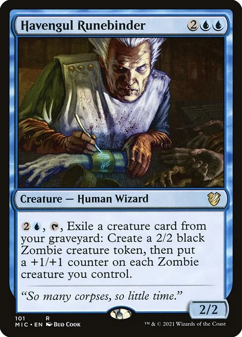 Havengul Runebinder, carta Magic di tipo Creature — Human Wizard illustrata da Bud Cook