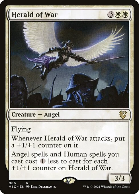 Herald of War, carta Magic di tipo Creature — Angel illustrata da Eric Deschamps