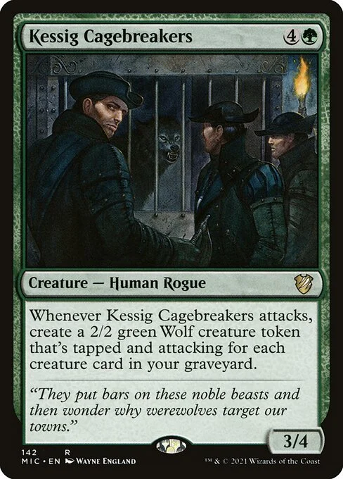 Kessig Cagebreakers, carta Magic di tipo Creature — Human Rogue illustrata da Wayne England