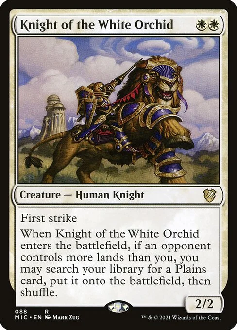 Knight of the White Orchid, carta Magic di tipo Creature — Human Knight illustrata da Mark Zug
