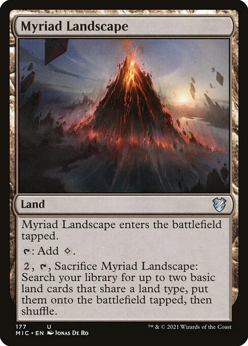 Myriad Landscape, carta Magic di tipo Land illustrata da Jonas De Ro