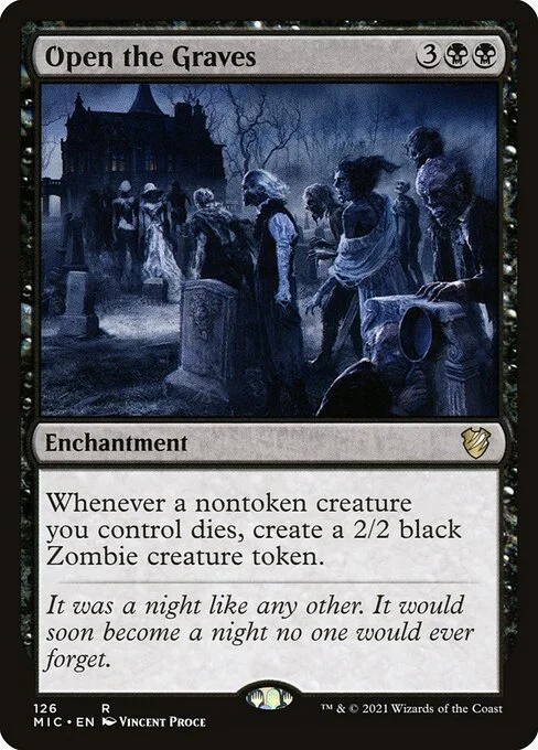Open the Graves, carta Magic di tipo Enchantment illustrata da Vincent Proce